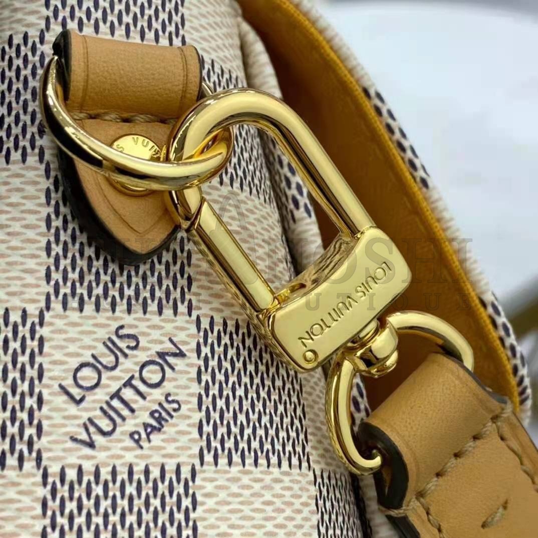 L0vis Vvtt0n LV Women Croisette Hand Bag Pink Damier Azur Coated Canvas Master Quality