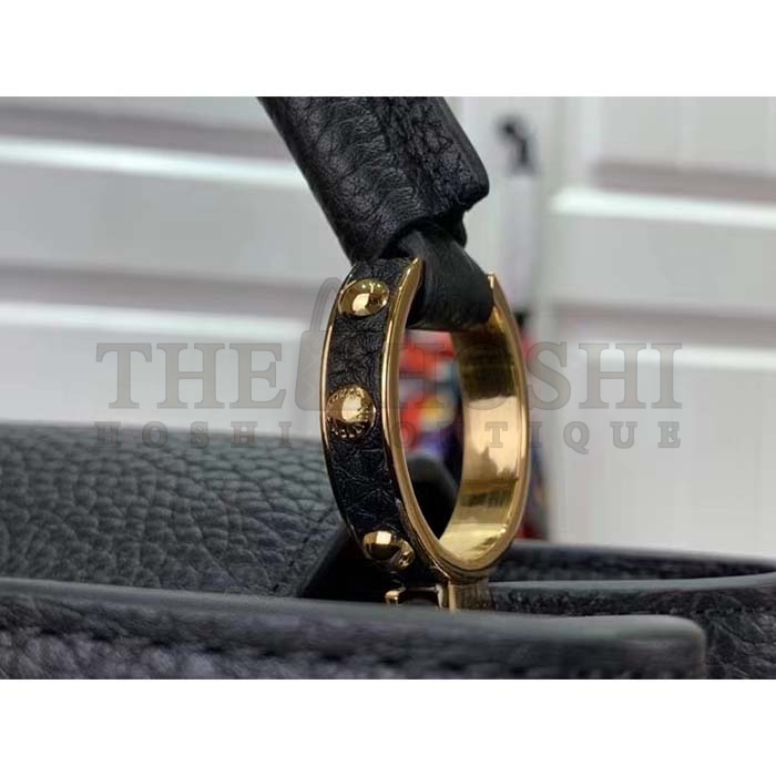 L0vis Vvtt0n LV Women Capucines BB Handbag Black Taurillon Cowhide Leather Master Quality