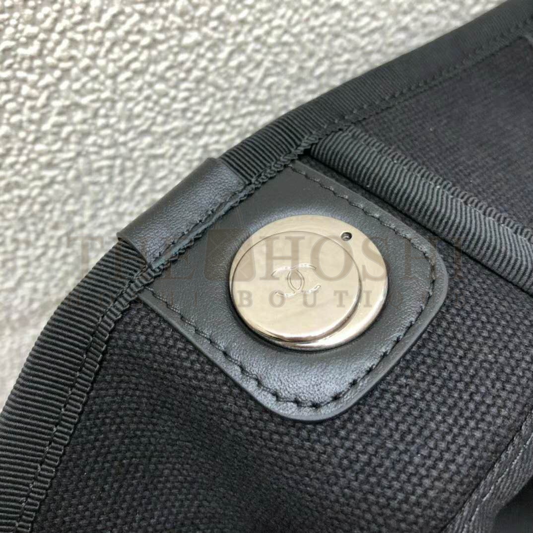 Ch**el Women Shopping Bag Mixed Fibers Imitation Pearls & Silver-Tone Metal Master Quality