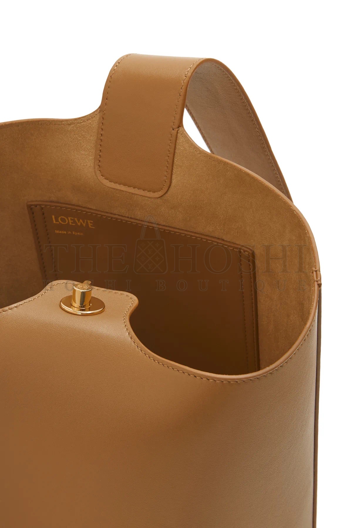 L0ew* real leather bag Natural Pebble Mini Leather Bucket Bag Master Quality
