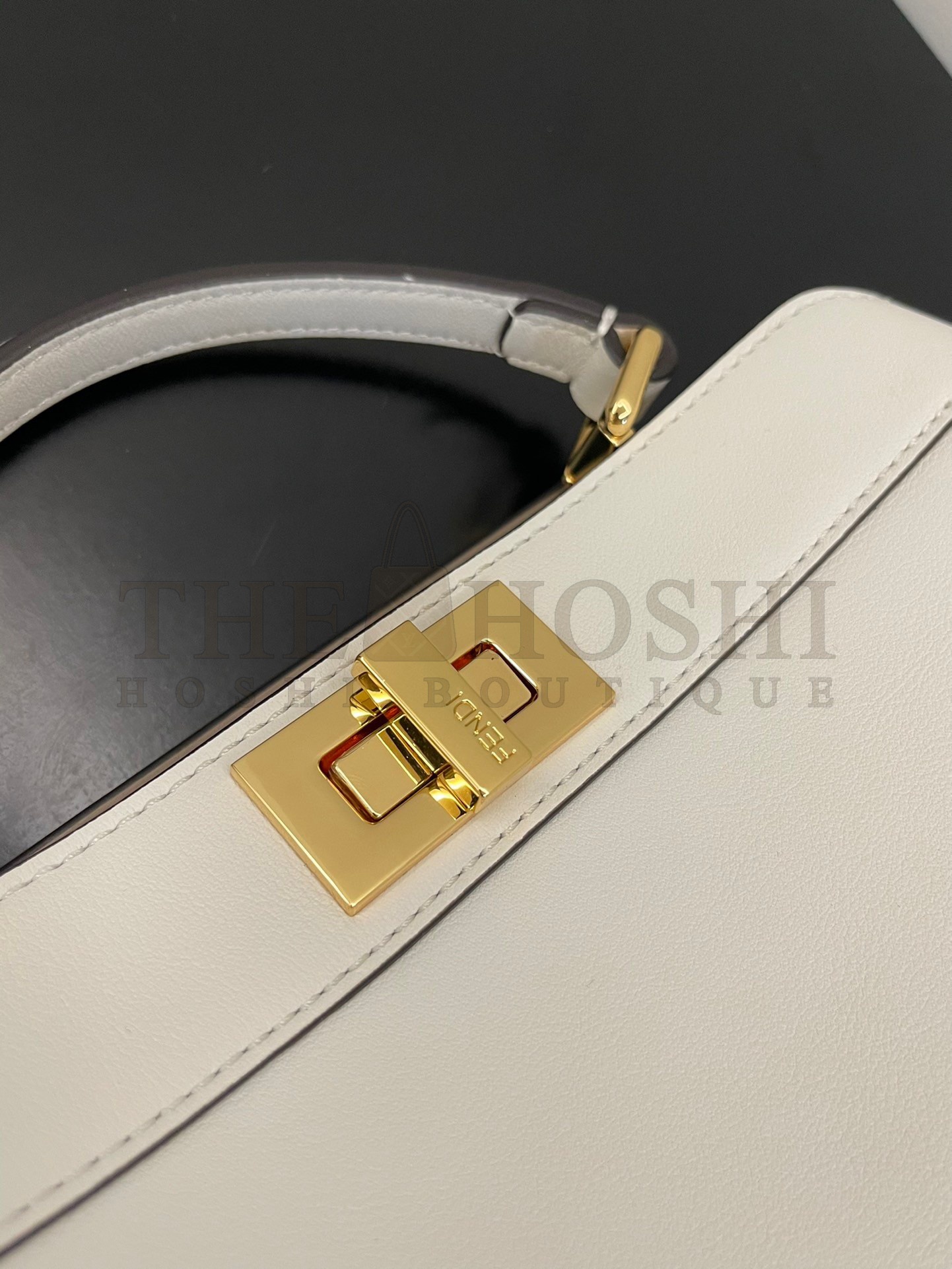 F**di Peekaboo ISeeU Small Bag In White Calfskin Master Quality