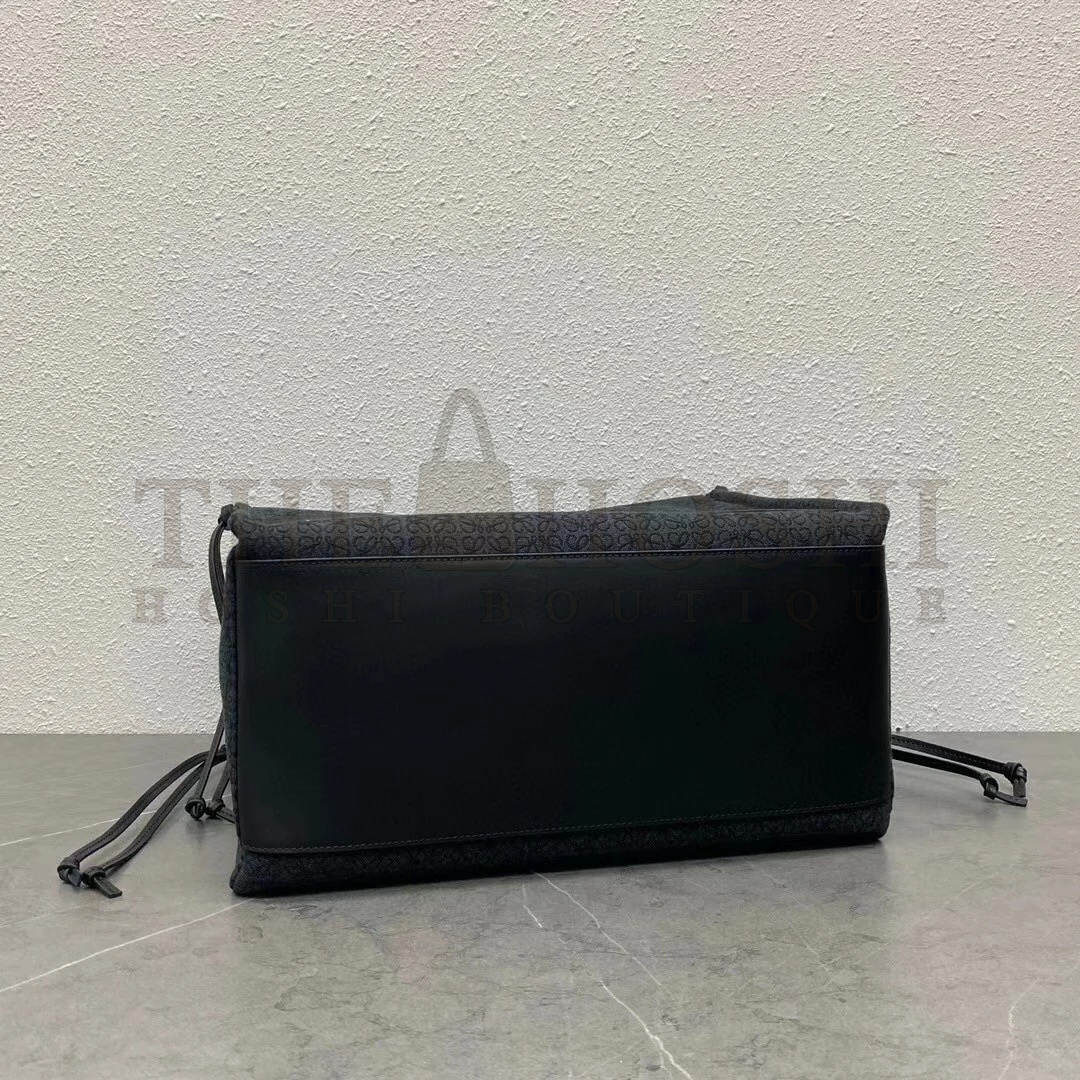 L0ew* Cushion Medium Tote In Black Anagram Jacquard Master Quality