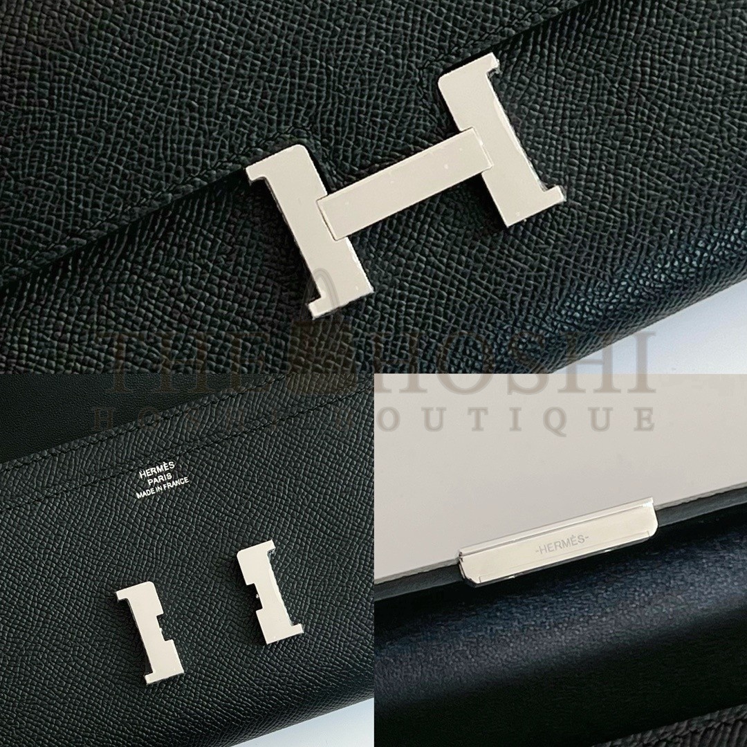H**me5 Constance To Go Wallet in Black Epsom Calfskin Master Quality