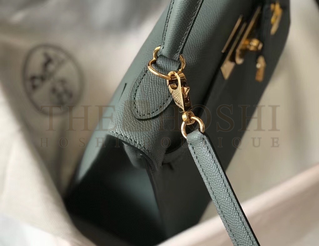 H**me5 Vert Amande Epsom Kelly 28cm Sellier Bag GHW Master Quality