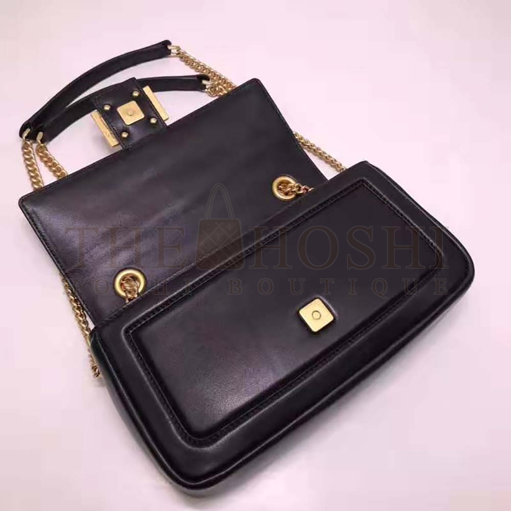 F**di Women Baguette Chain Black Nappa Leather Bag Master Quality