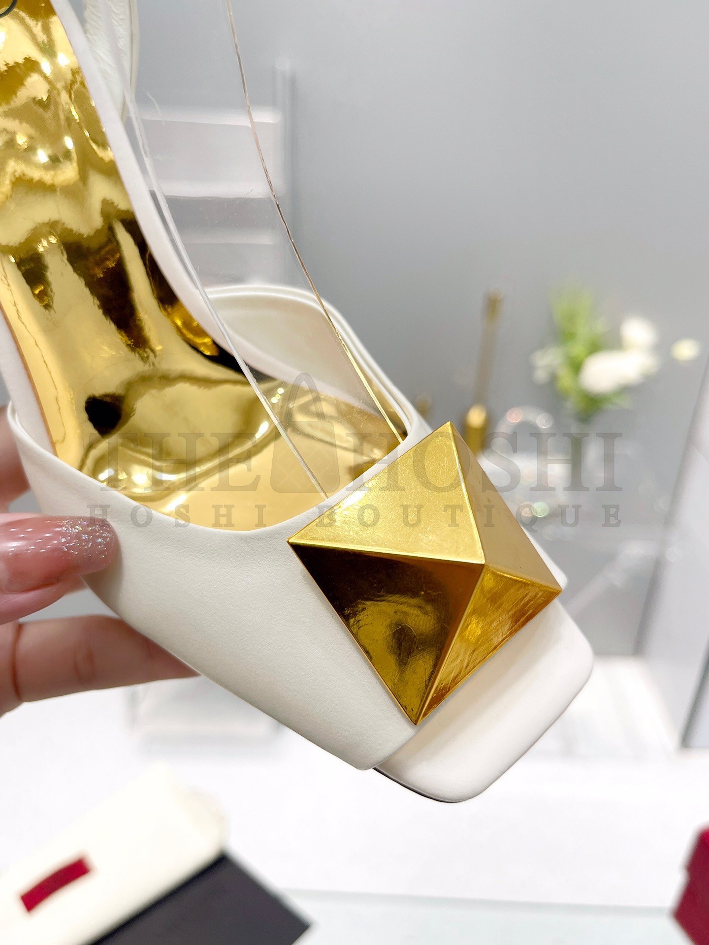 Va1e*ntin0 One Stud Sandals 90mm In White Calfskin Master Quality