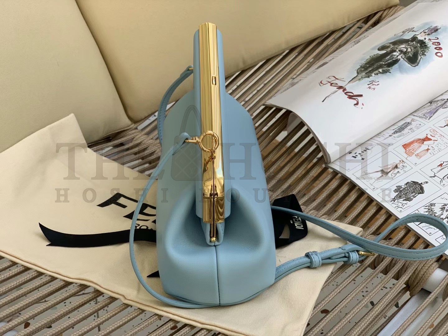 F**di First Small Bag In Light Blue Nappa Leather Master Quality