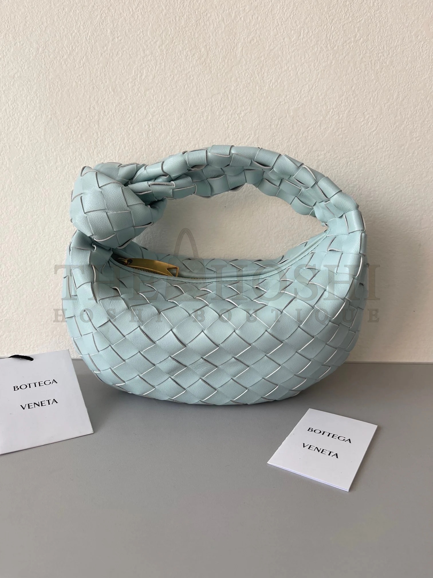 B0tt*ga Ven*ta BV Jodie Mini Bag In Teal Washed Intrecciato Lambskin Master Quality