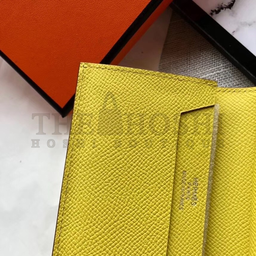 H**me5 Bearn Mini Wallet In Yellow Epsom Leather Master Quality