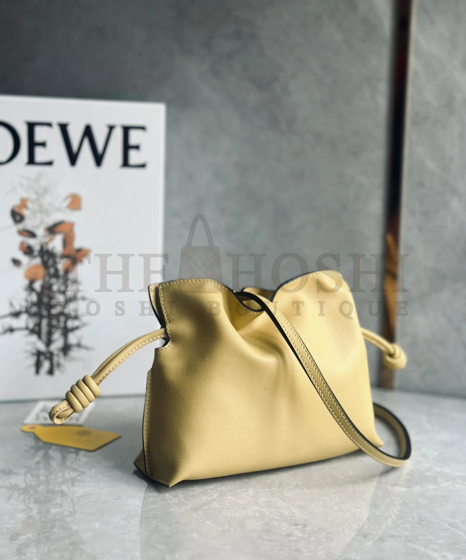 L0ew* Flamenco Clutch Bag In Dark Butter Calfskin Master Quality