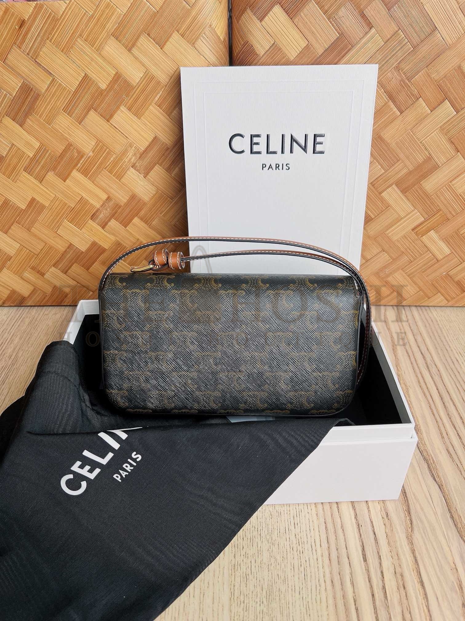 Ce1i*e Claude Shoulder Bag in Black Triomphe Canvas Master Quality