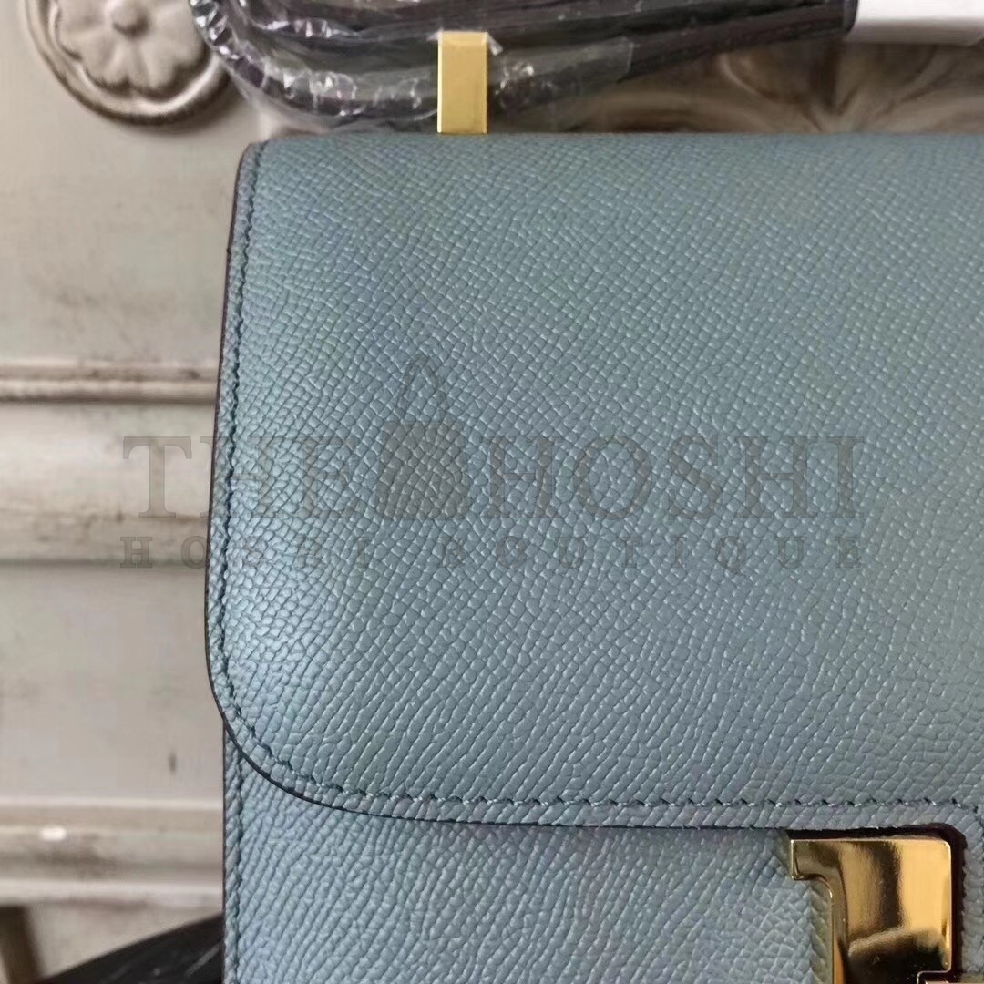 H**me5 Blue Lin Constance MM 24cm Epsom Leather Bag Master Quality