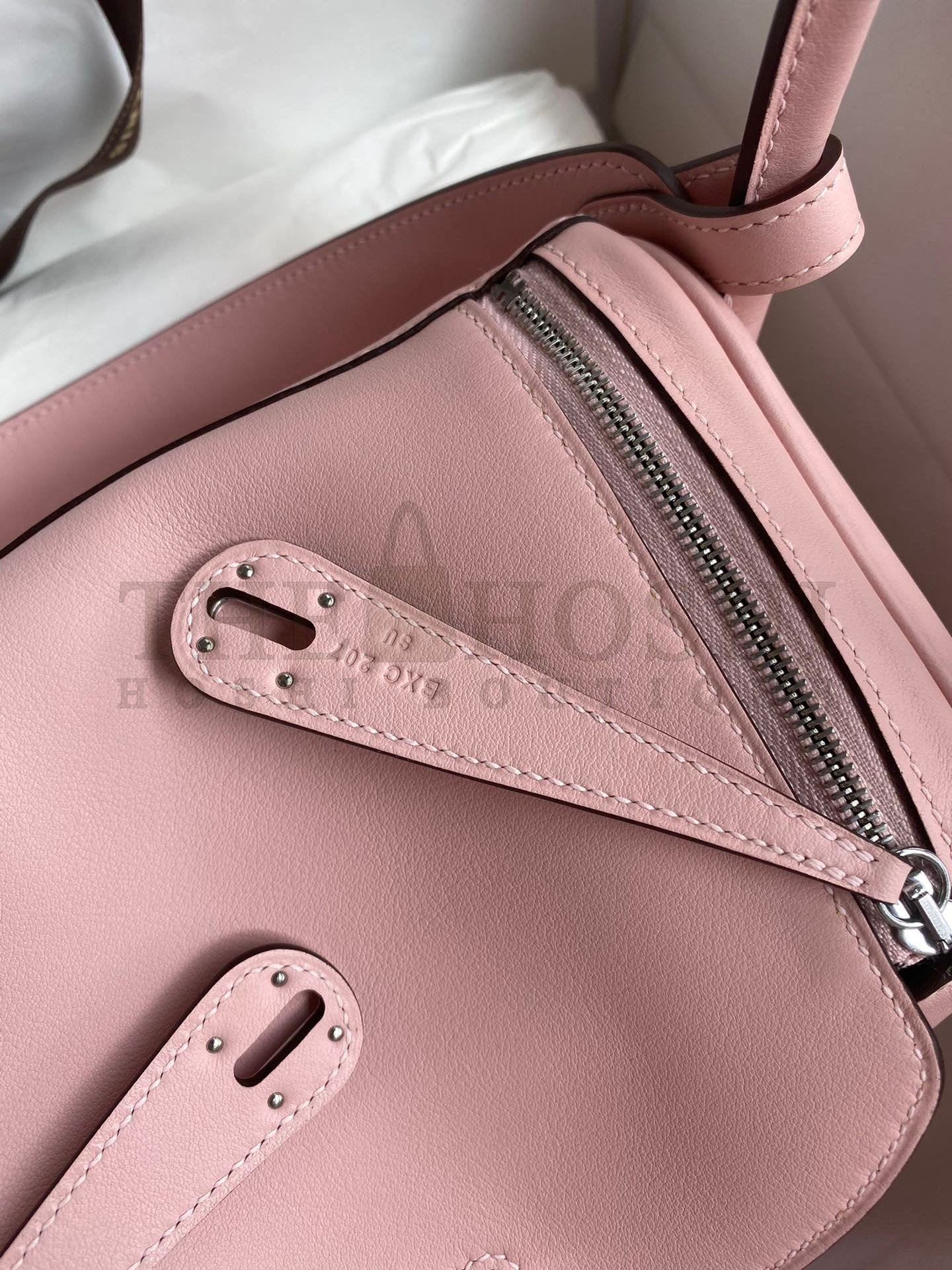 H**me5 Lindy 26 Handmade Bag In Rose Sakura Swift Calfskin Master Quality
