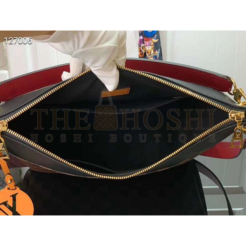 L0vis Vvtt0n LV Women Maida Handbag Damier Ebene Coated Canvas Master Quality