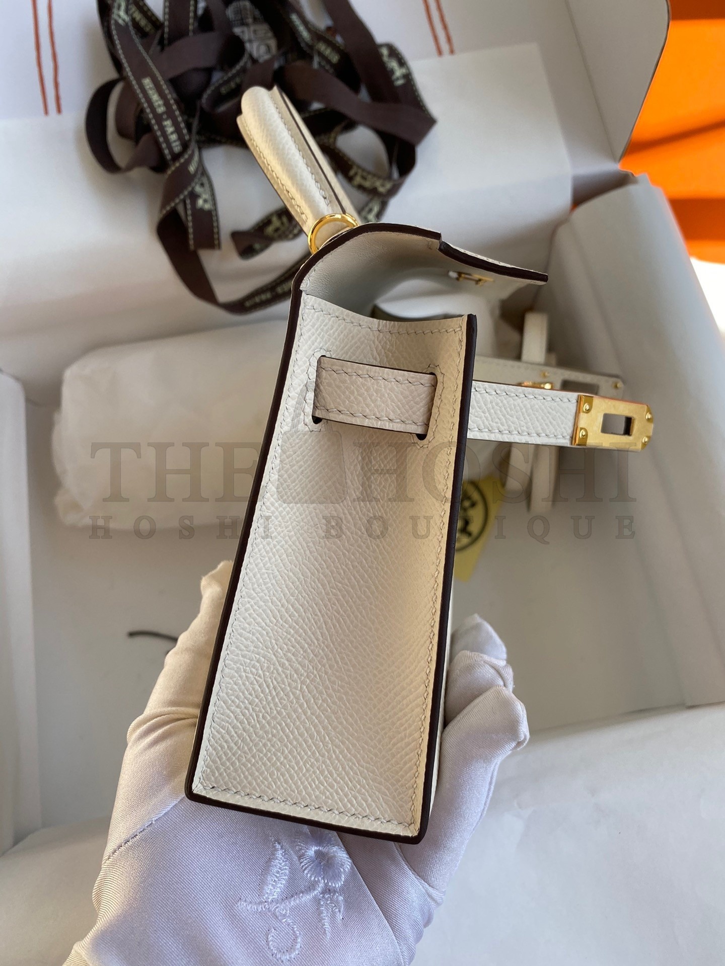 H**me5 Kelly Mini II Sellier Handmade Bag In Nata Epsom Calfskin Master Quality