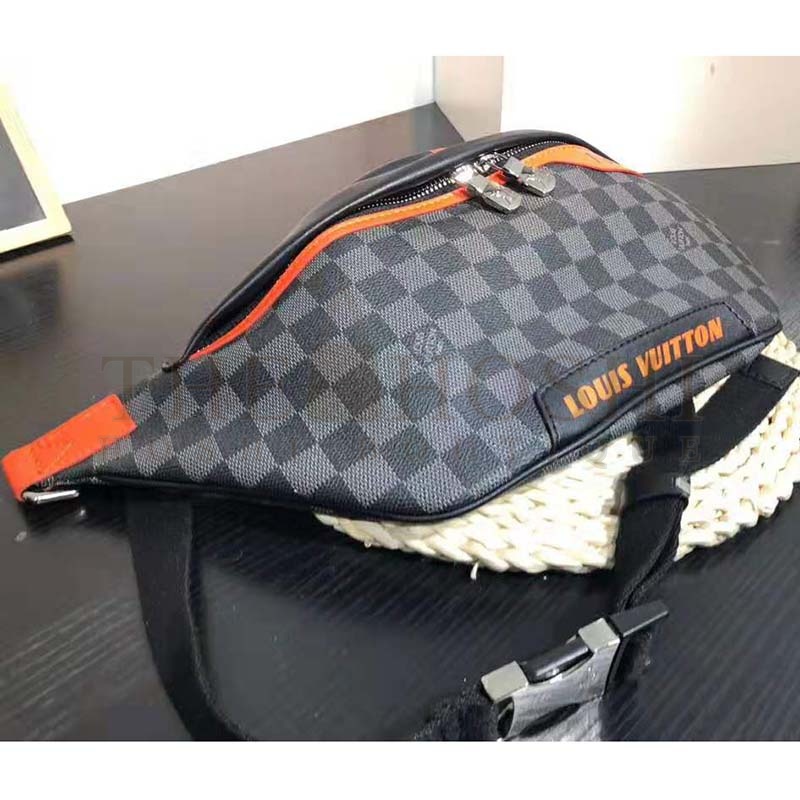 L0vis Vvtt0n LV Men Damier Cobalt Race Discovery Bumbag in Monogram Canvas-Orange Master Quality