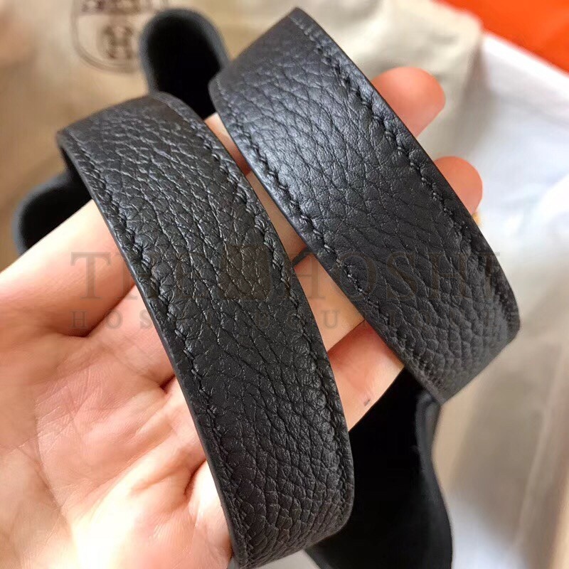 H**me5 Black Picotin Lock MM 22cm Handmade Bag Master Quality