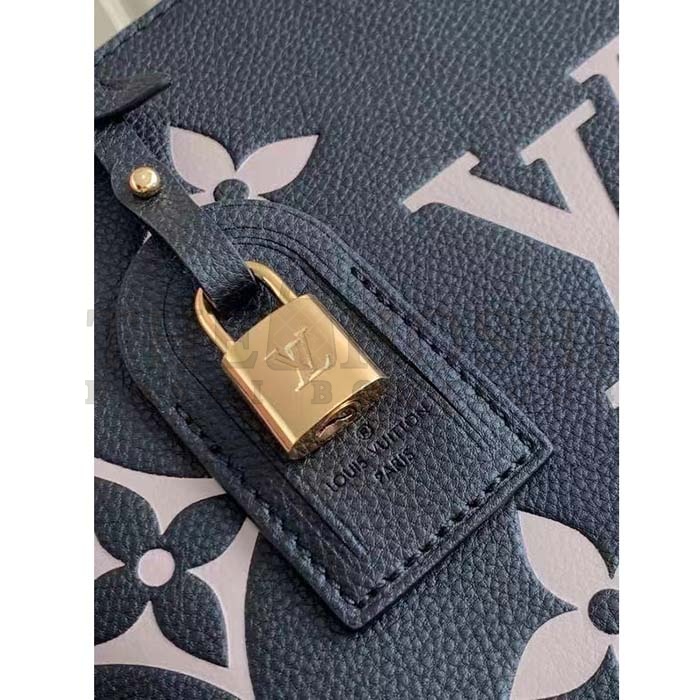 L0vis Vvtt0n LV Women Petit Palais Handbag Noir Beige Embossed Grained Cowhide Master Quality