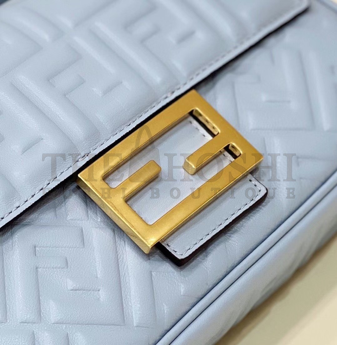 F**di Baguette Chain Midi Bag In Blue Nappa Leather Master Quality