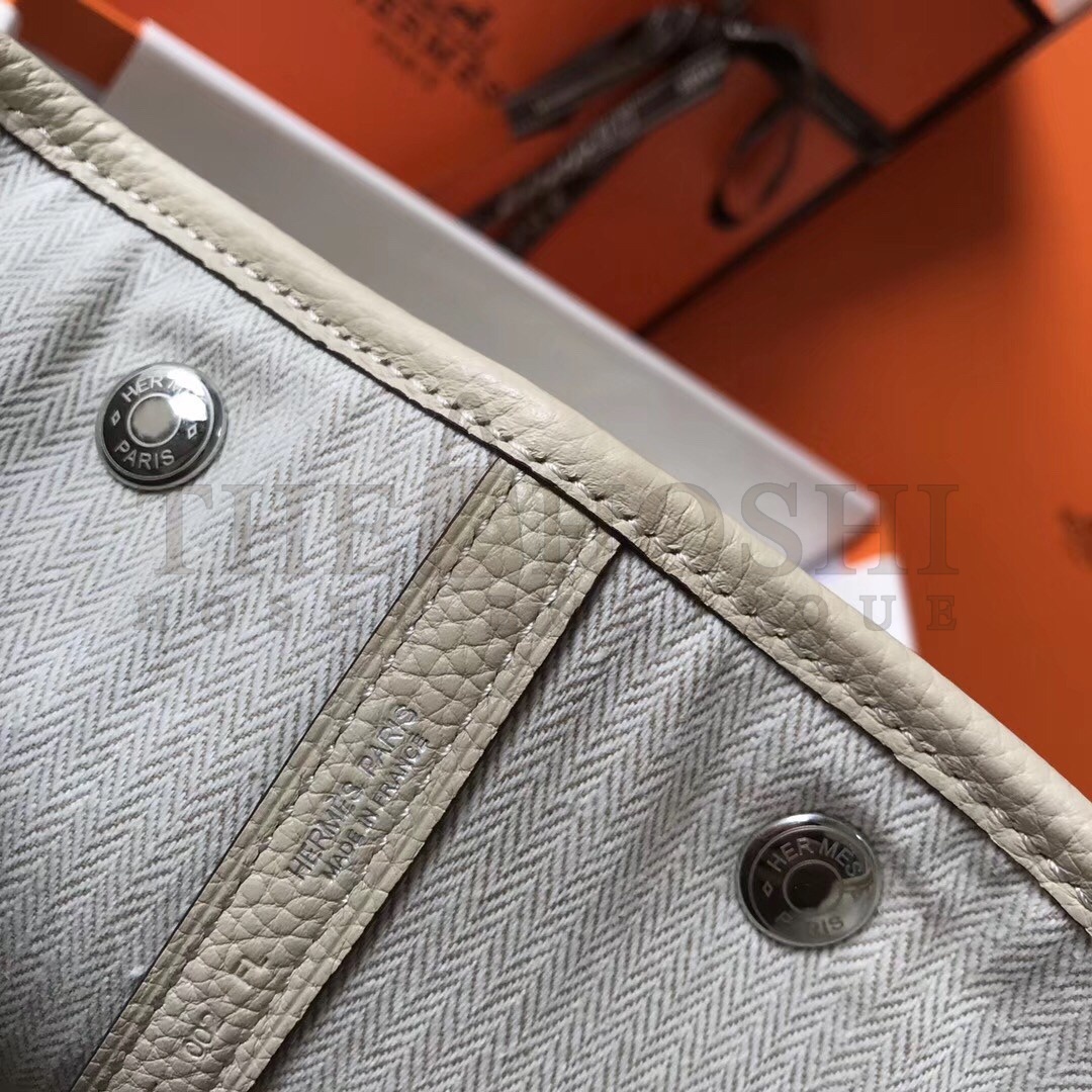 H**me5 Garden Party 36 Bag In White Clemence Leather Master Quality