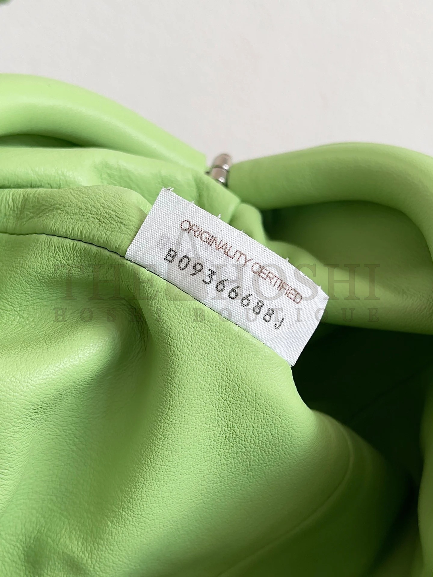 B0tt*ga Ven*ta Mini Pouch with Strap in Pistachio Calfskin Master Quality