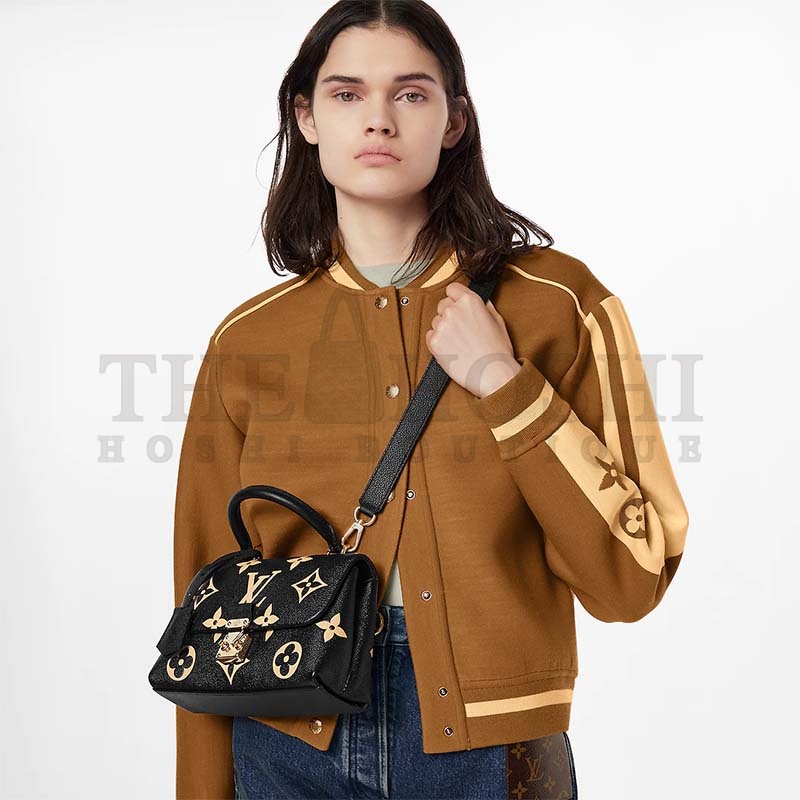 L0vis Vvtt0n LV Women Madeleine BB Handbag Black Beige Embossed Grained Cowhide Leather Master Quality