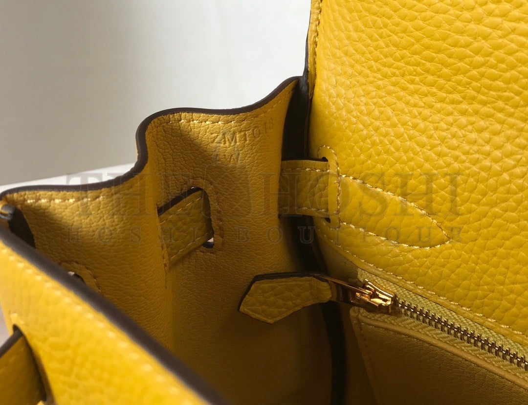 H**me5 Kelly 25cm Retourne Bag in Jaune Ambre Clemence Leather GHW Master Quality