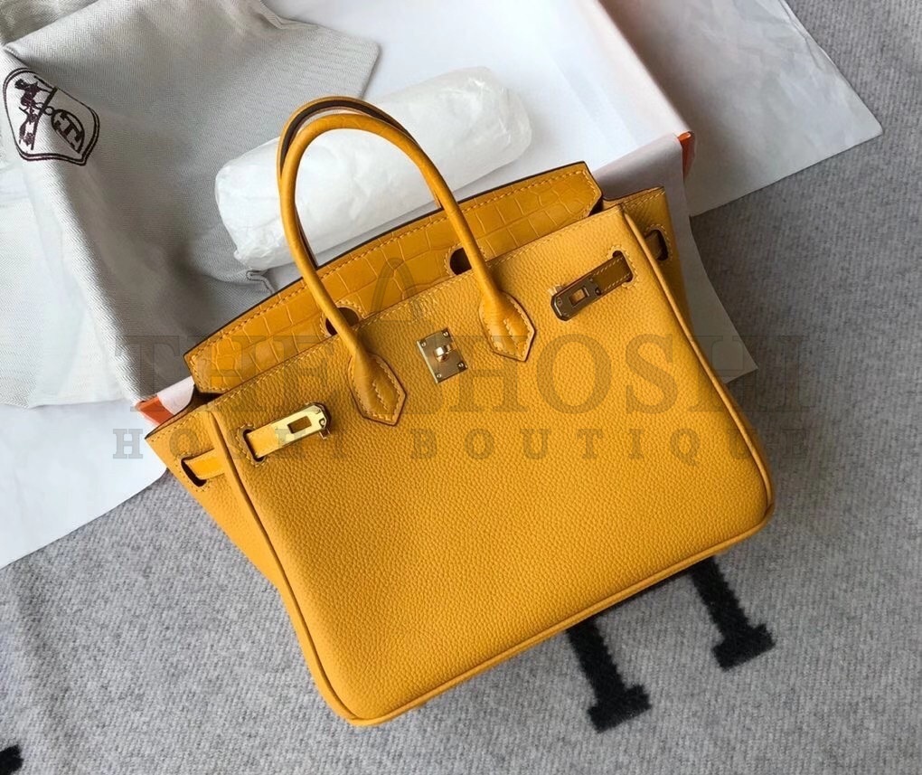 H**me5 Touch Birkin 25cm Limited Edition Yellow Bag Master Quality