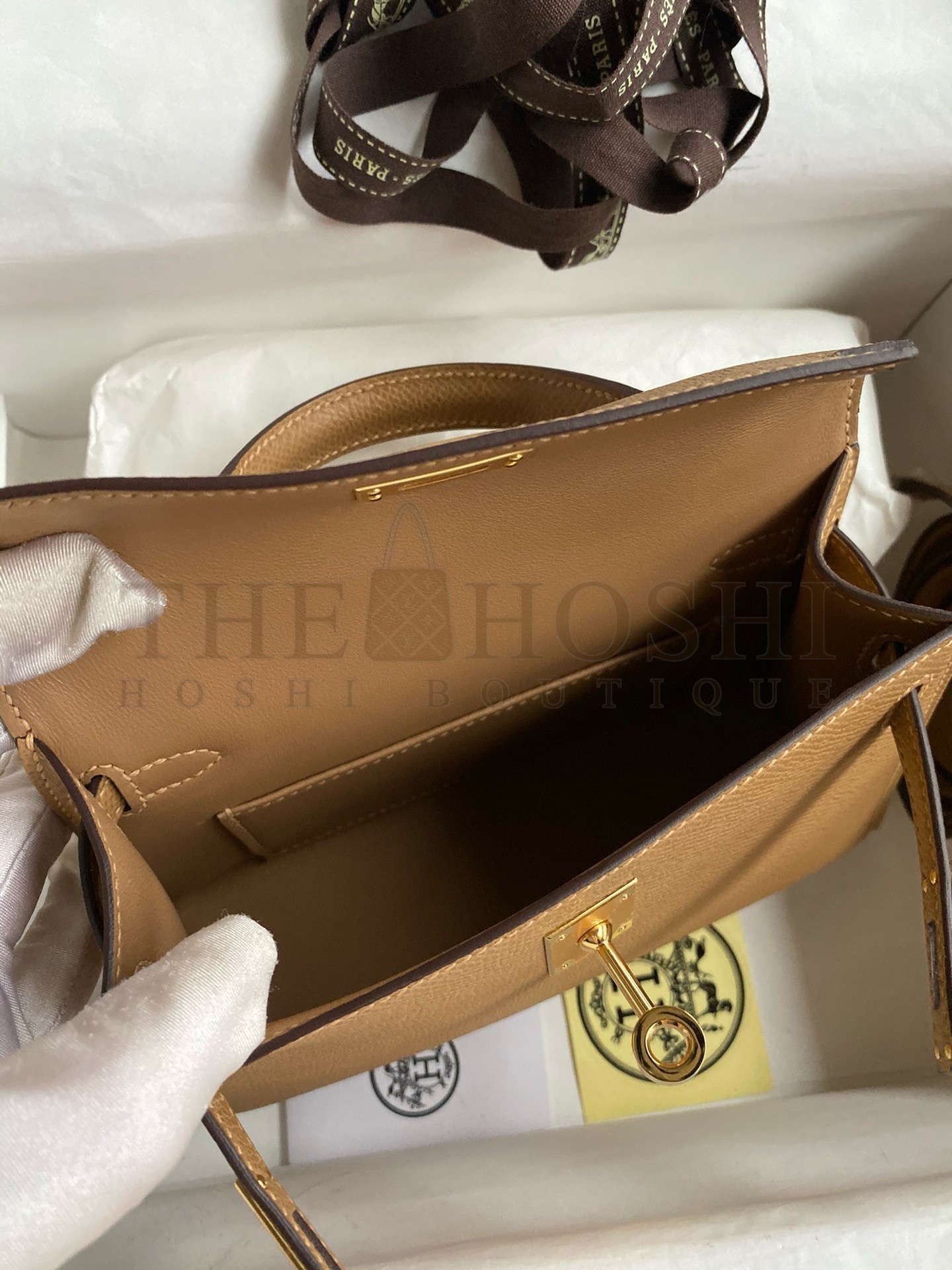 H**me5 Kelly Mini II Sellier Handmade Bag In Chai Epsom Calfskin Master Quality