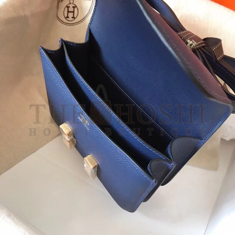 H**me5 Mini Constance 18cm Sapphire Epsom Bag Master Quality