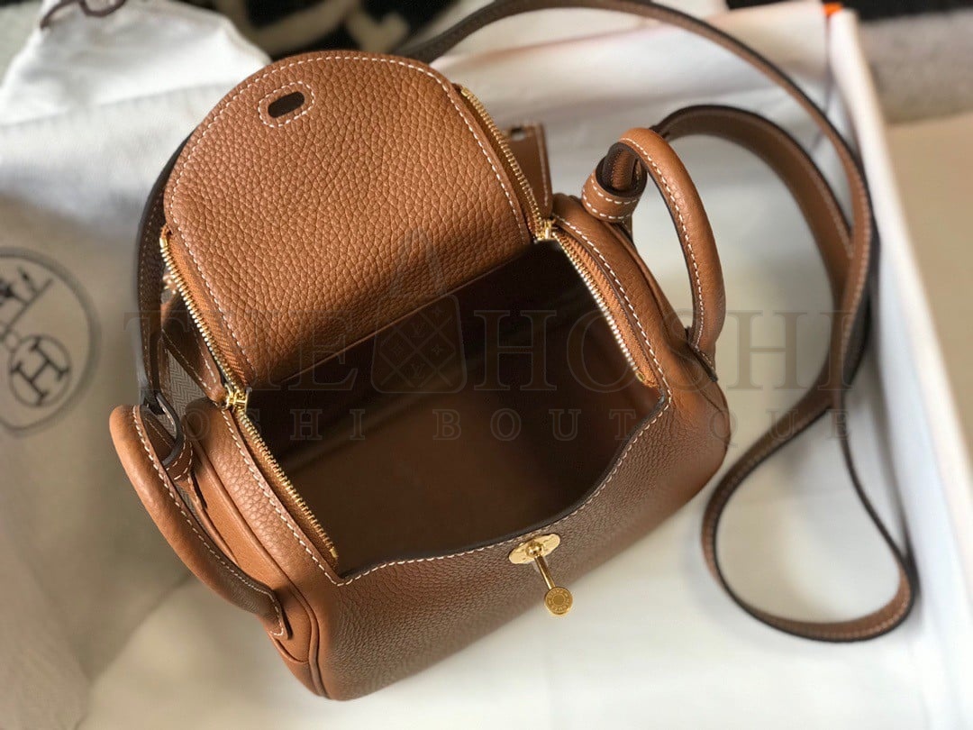 H**me5 Lindy Mini Bag In Gold Clemence Leather GHW Master Quality