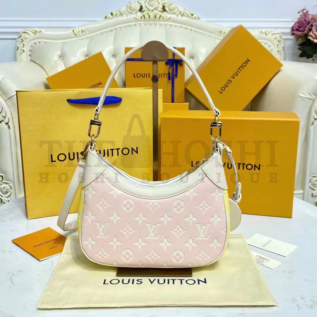 L0vis Vvtt0n LV Women Bagatelle Beige Handbag Printed Embossed Grained Cowhide Leather Master Quality