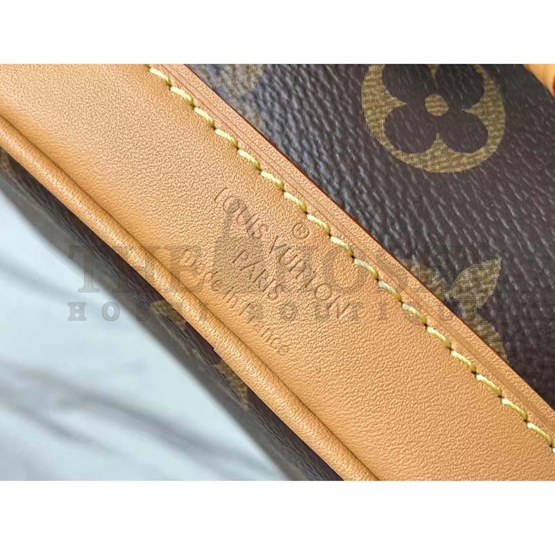 L0vis Vvtt0n LV Women Nano Noé Bucket Bag Monogram Coated Canvas Brown Master Quality