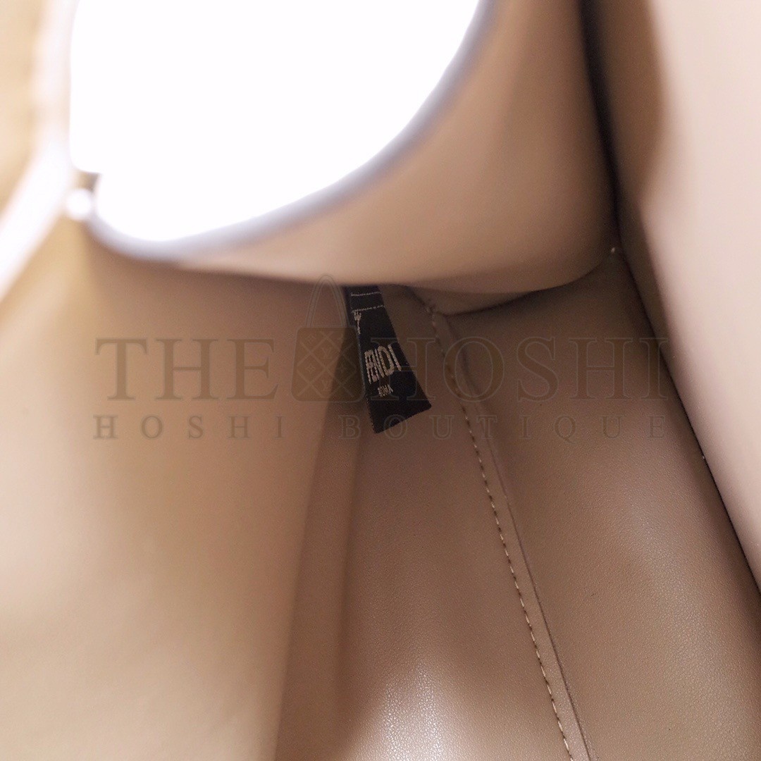 F**di Peekaboo ISeeU Small Bag In White Calfskin Master Quality