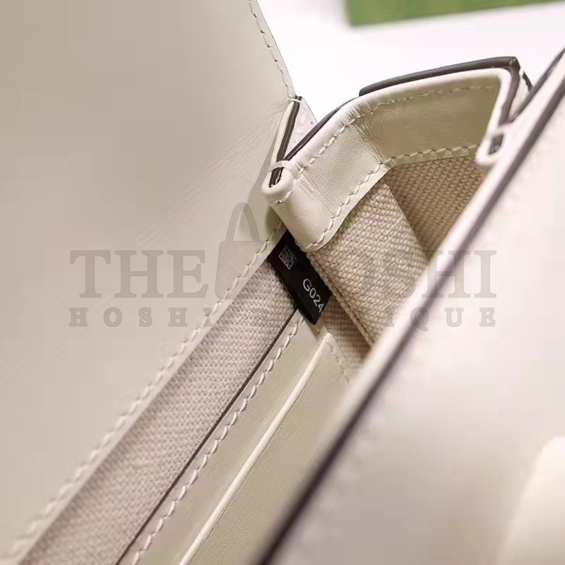 Gvc*1 Women Bamboo 1947 Mini Top Handle Bag White Leather Bamboo Hardware Master Quality