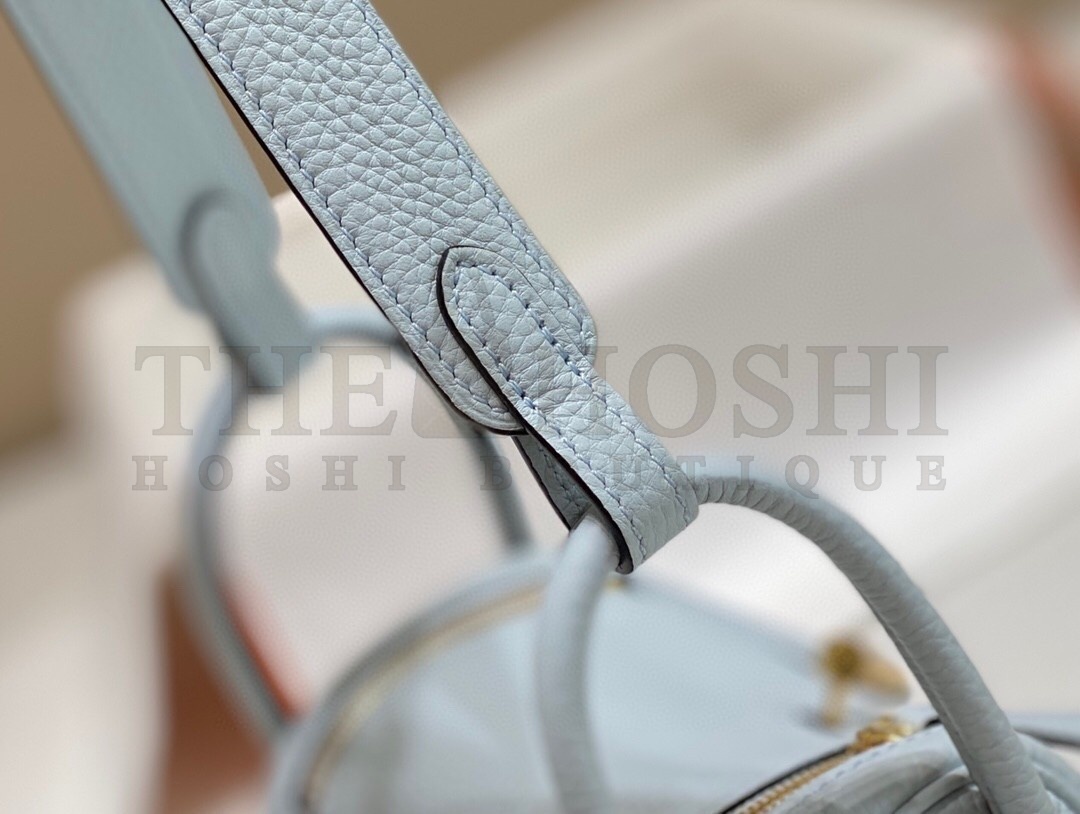 H**me5 Lindy Mini Bag In Blue Brume Clemence Leather GHW Master Quality