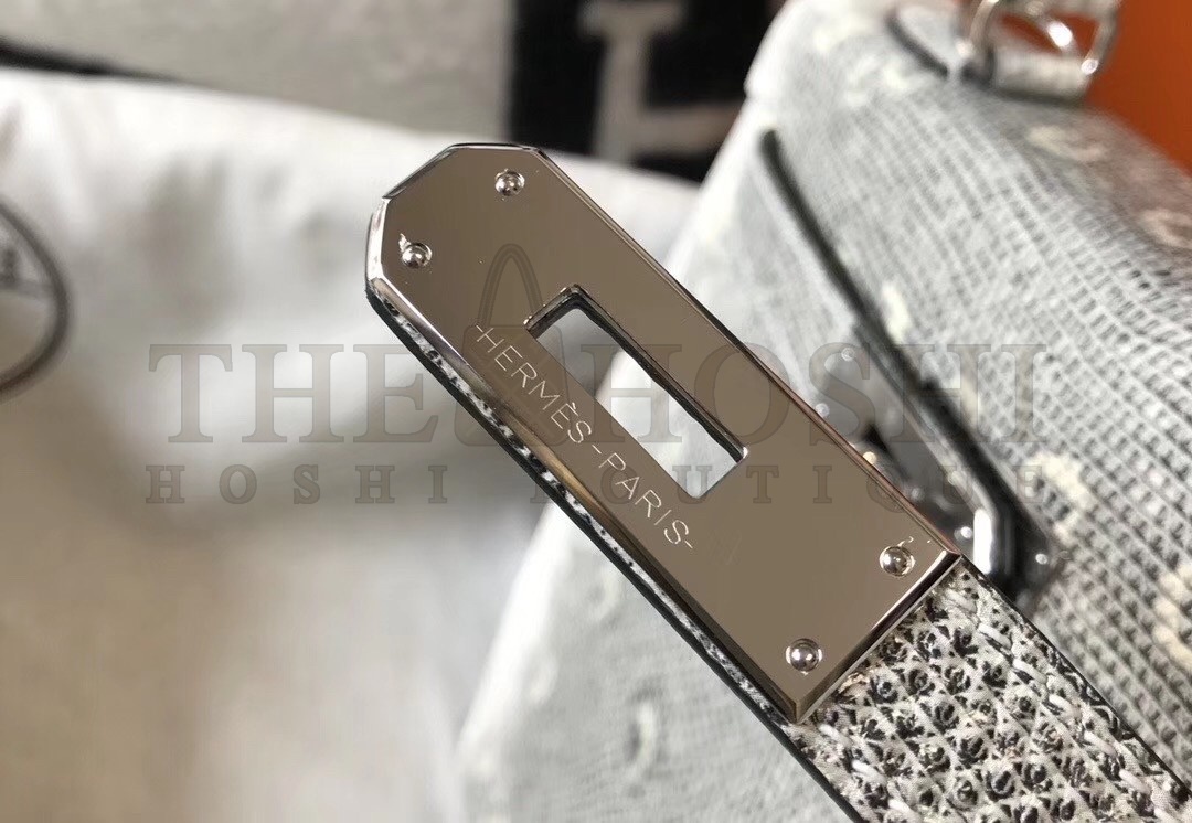 H**me5 Kelly 25cm Bag In Ombre Embossed Natural Lizard Master Quality