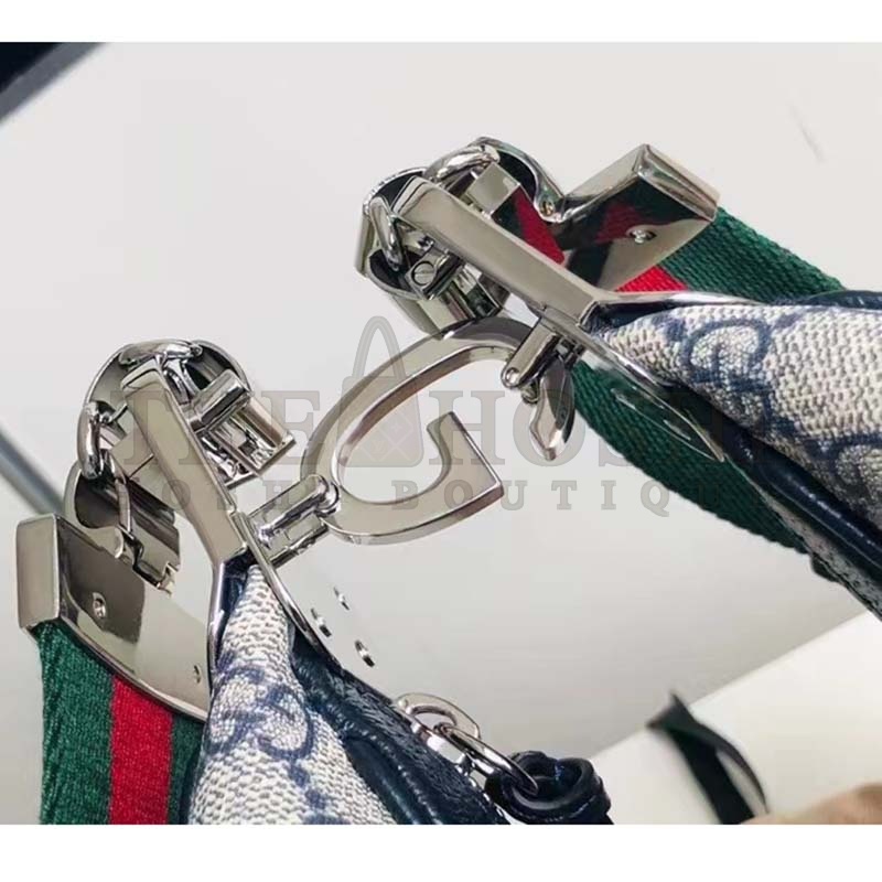 Gvc*1 Women GG Attache Large Shoulder Bag Beige Blue GG Svp*me Canvas Master Quality