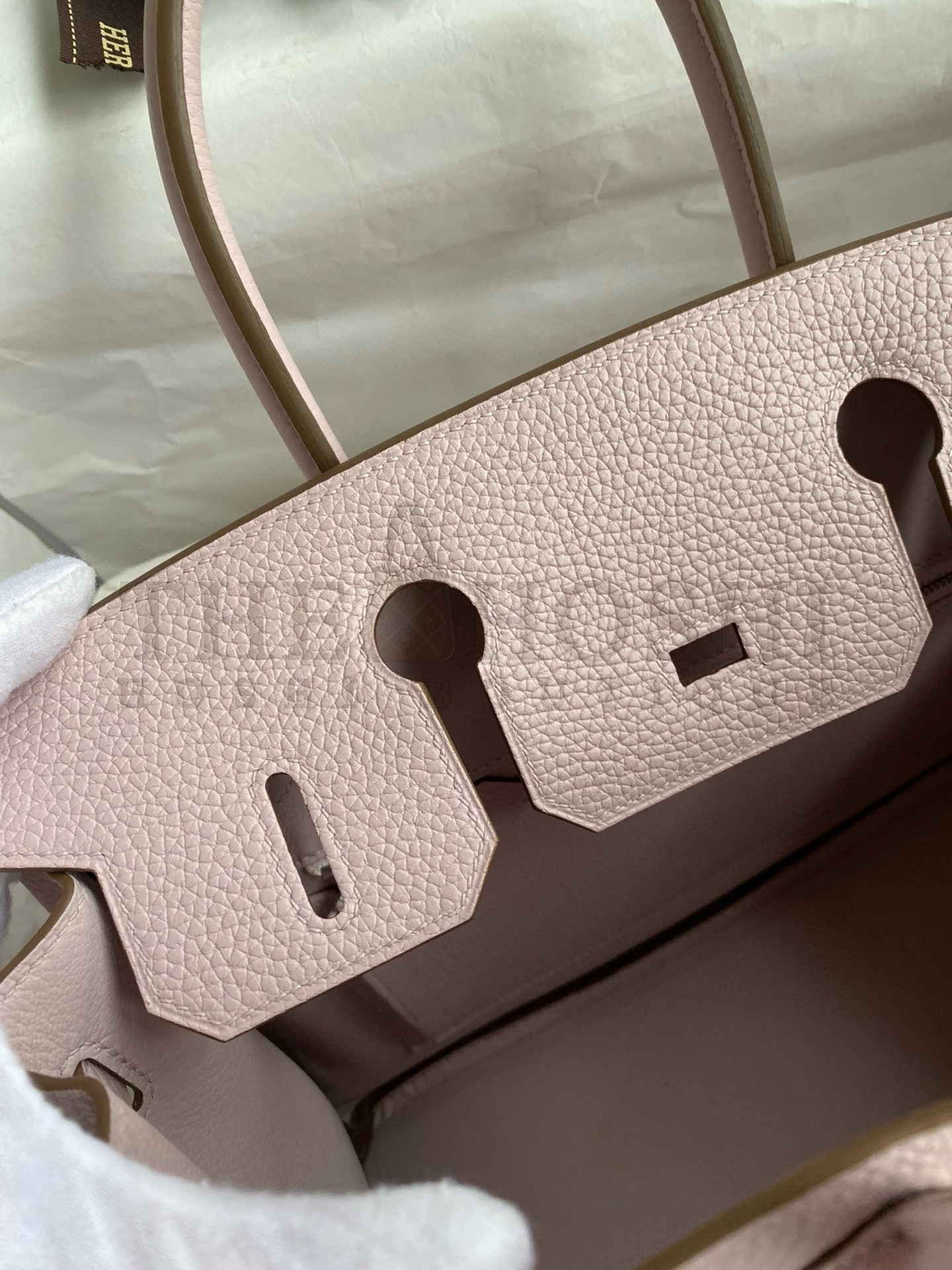 H**me5 Birkin 30 Retourne Handmade Bag in Mauve Pale Clemence Leather Master Quality