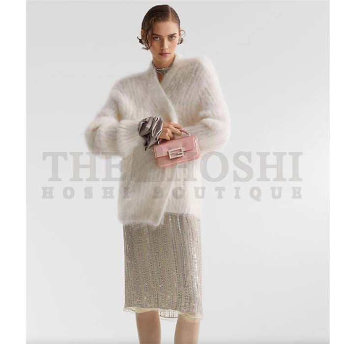 F**di Women FF Baguette Phone Pouch Pink Silk Pouch Master Quality