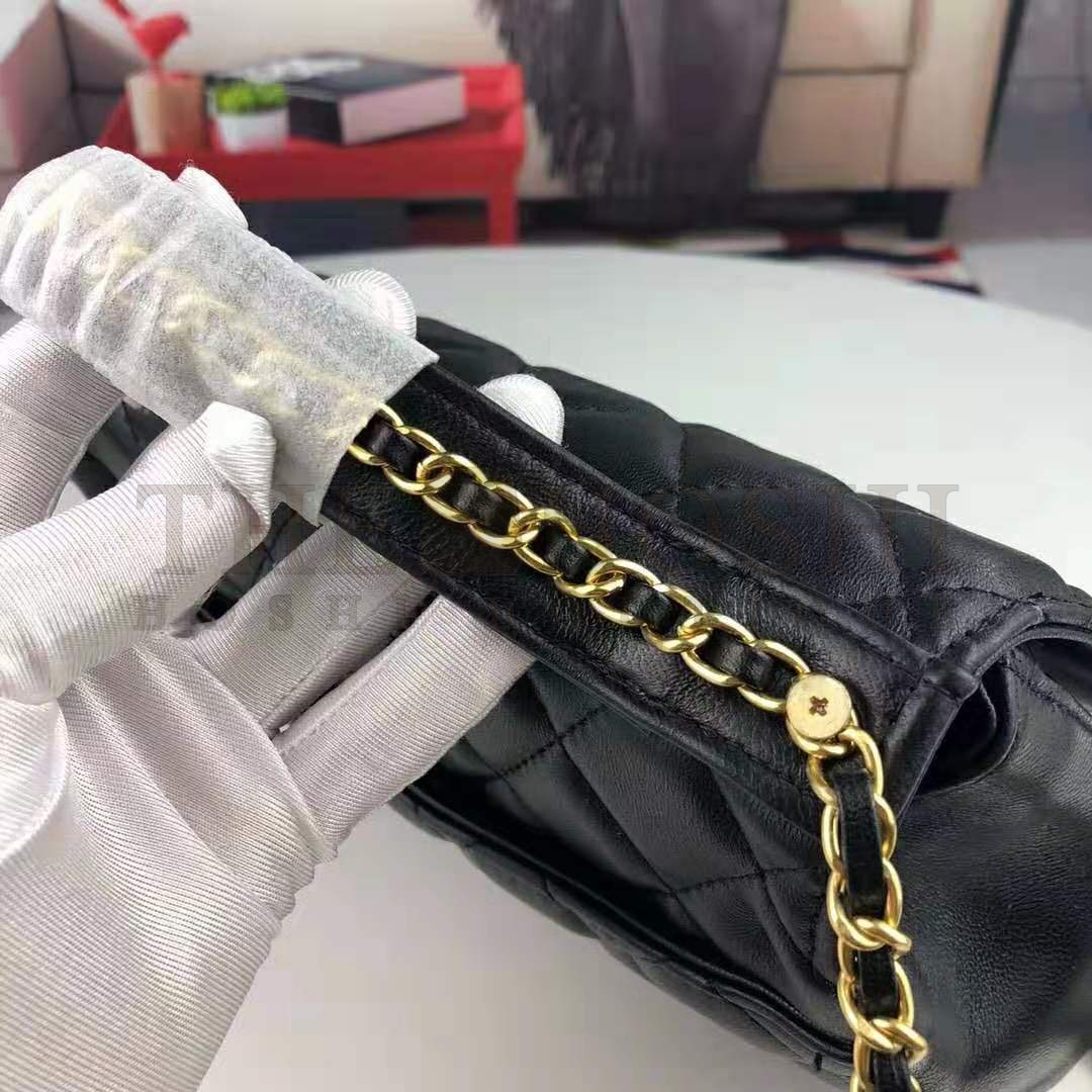 Ch**el Women Flap Bag with Top Handle in Lambskin Leather Master Quality