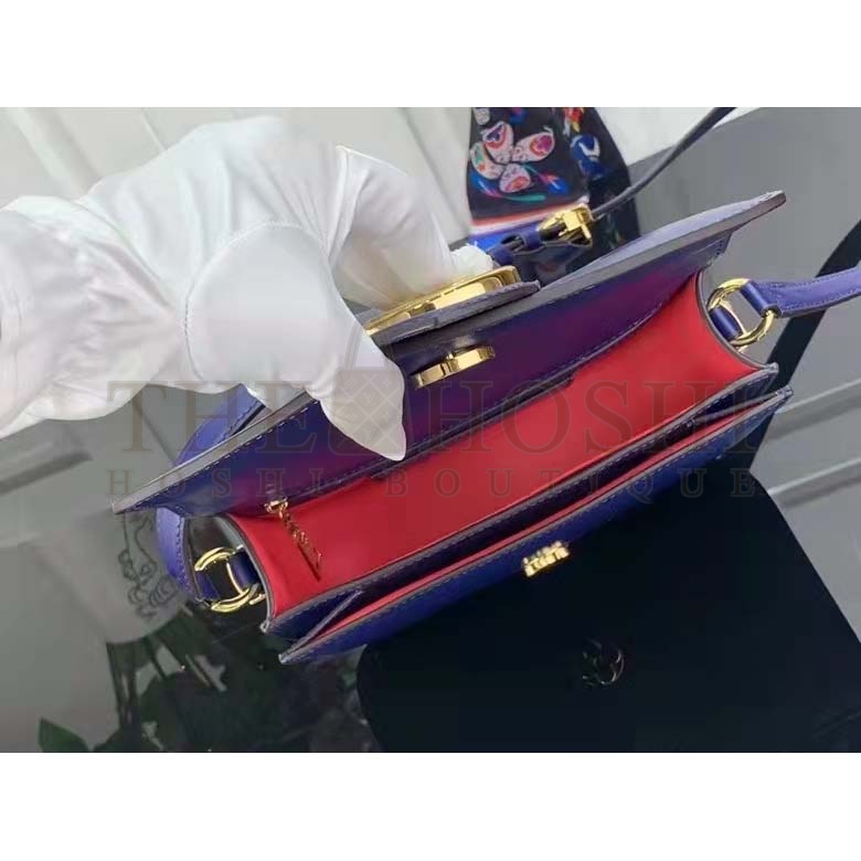 L0vis Vvtt0n LV Women Pont 9 Soft MM Handbag Blue Grained Calfskin Master Quality