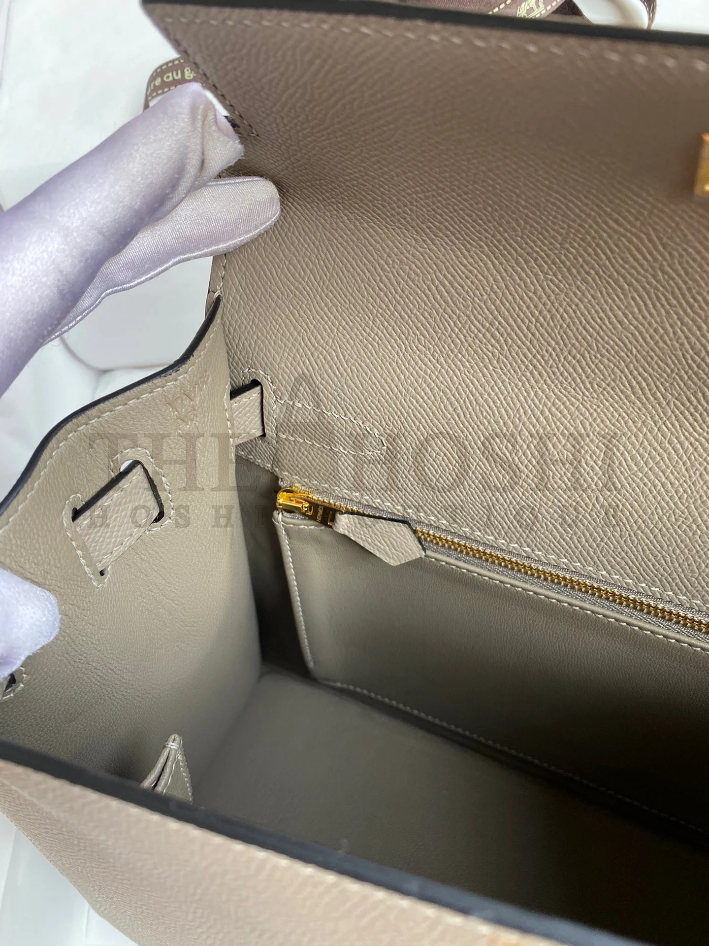 H**me5 Kelly Sellier 32 Handmade Bag Gris Asphalt Black Epsom Calfskin Master Quality