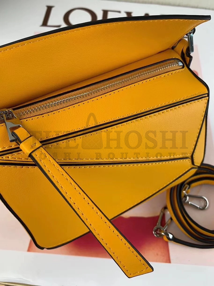 L0ew* Puzzle Mini Bag In Yellow Calfskin Master Quality