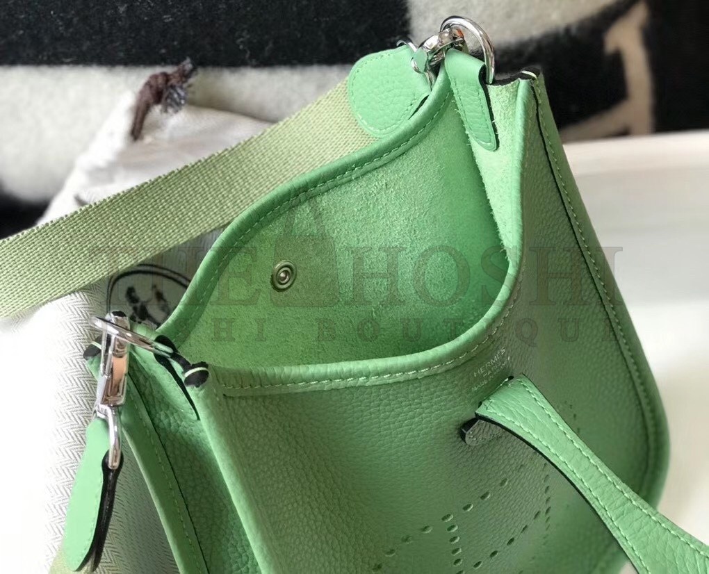 H**me5 Evelyne III TPM Bag In Vert Criquet Clemence Leather Master Quality