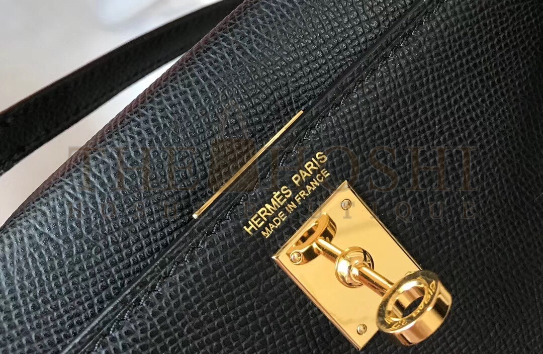 H**me5 Kelly Mini II Bag In Black Epsom Leather Master Quality