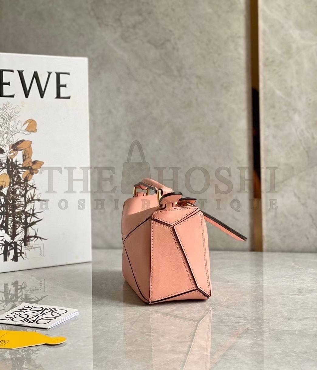 L0ew* Puzzle Mini Bag In Blossom Calfskin Leather Master Quality