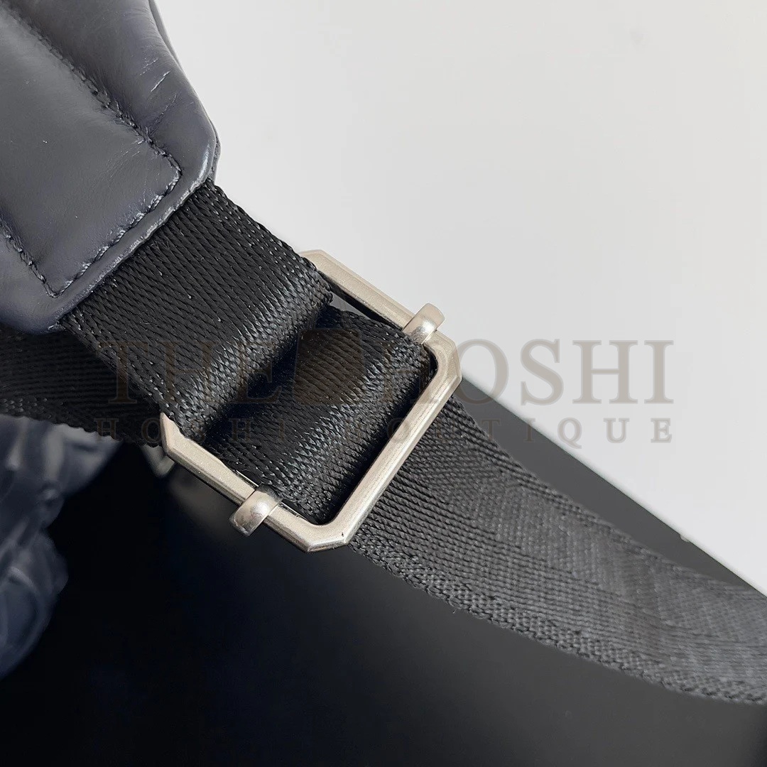 B0tt*ga Ven*ta Small Backpack In Dark Blue Intrecciato Calfskin Master Quality