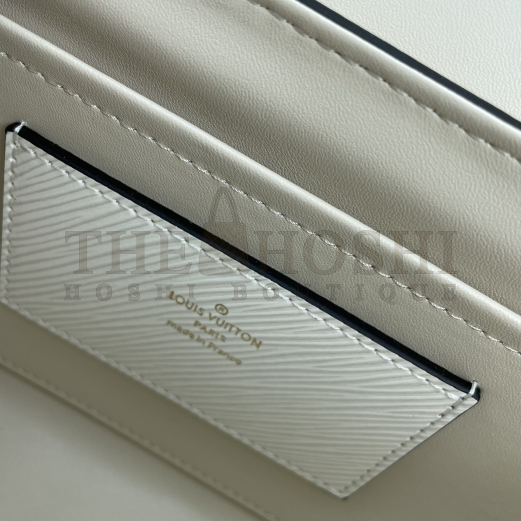 L0vis Vvtt0n LV Women Twist MM Lemon Handbag White Epi Grained Cowhide Master Quality