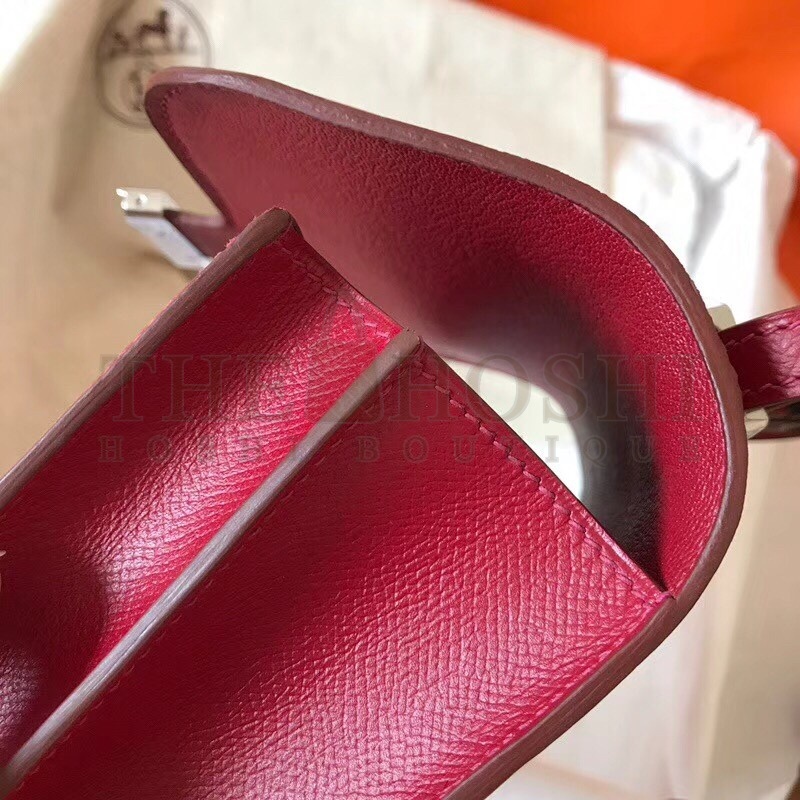 H**me5 Mini Constance 18cm Ruby Epsom Bag Master Quality